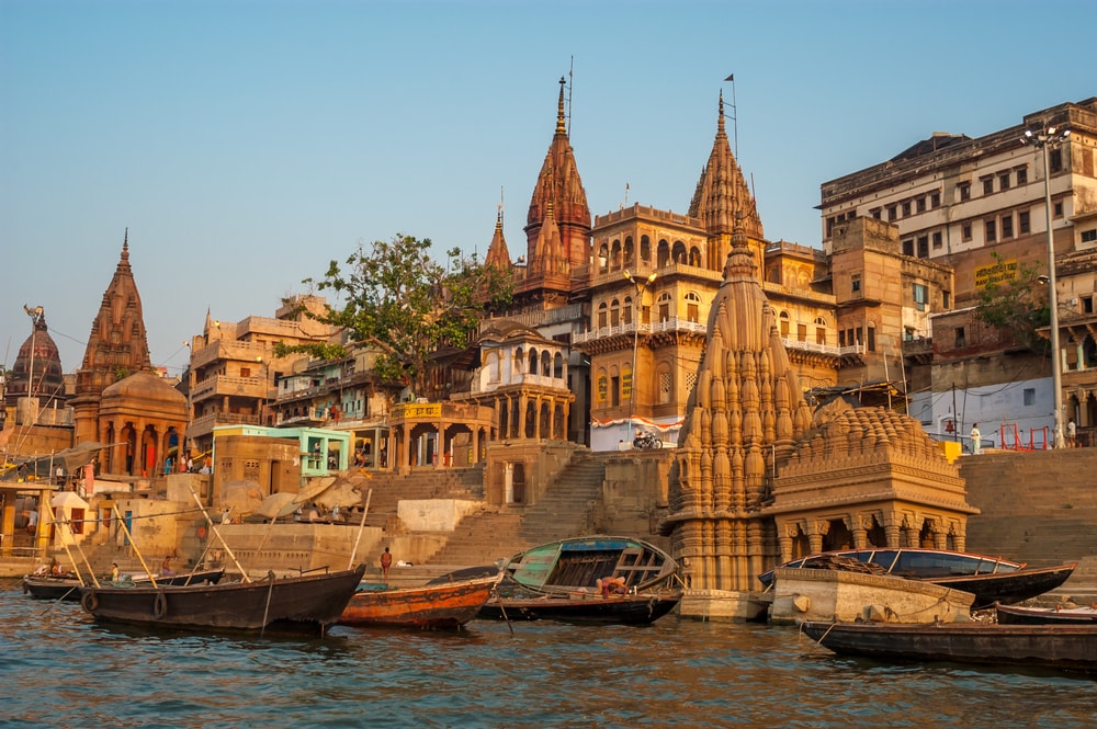 Temples by the ghat in Varanasi