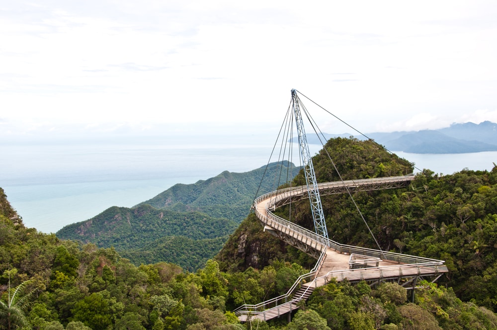 he Langkawi Sky Bridge in Langkawi Island, Malaysia