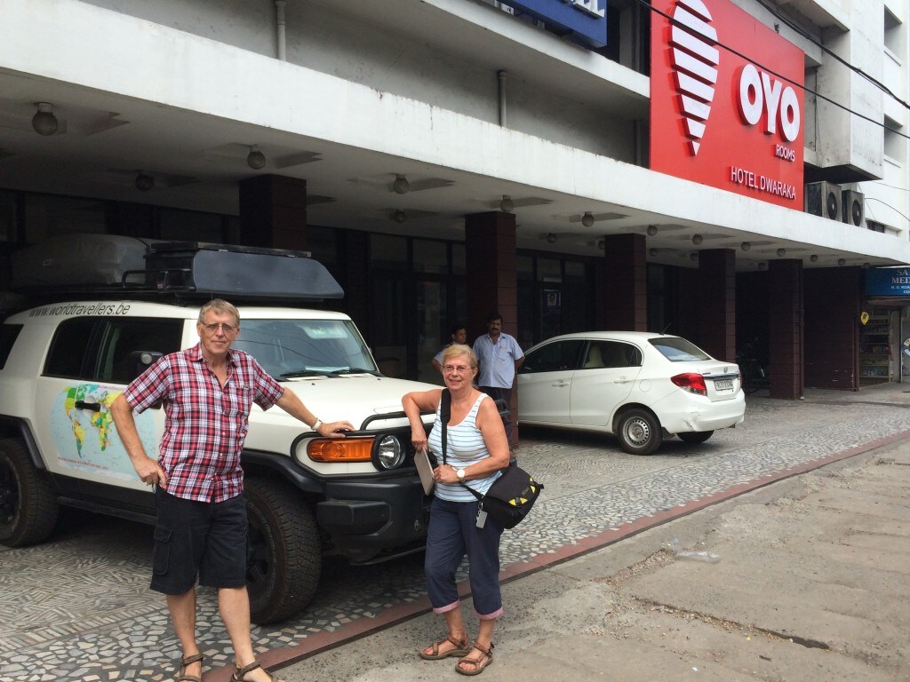 Dirk & Lieve next to their beloved Toyota FJ Cruiser