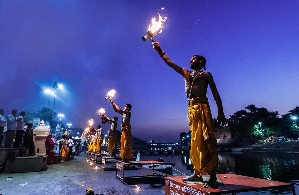 Aarti at a ghat - Ujjain Simhasth