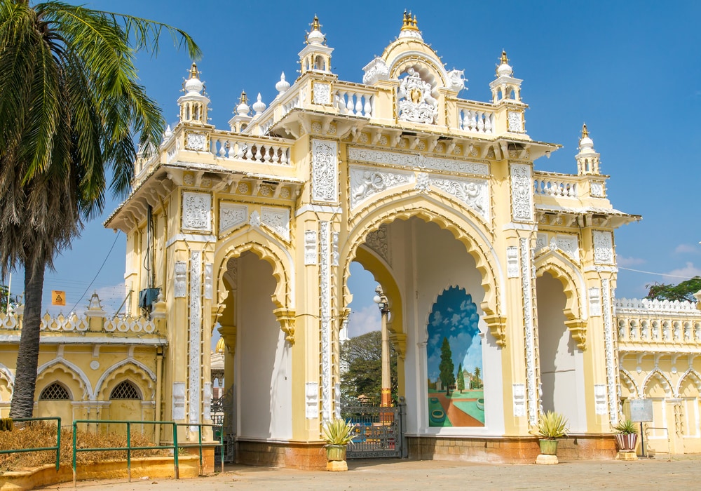 The Northern gate of the Mysore Maharaja's Palace