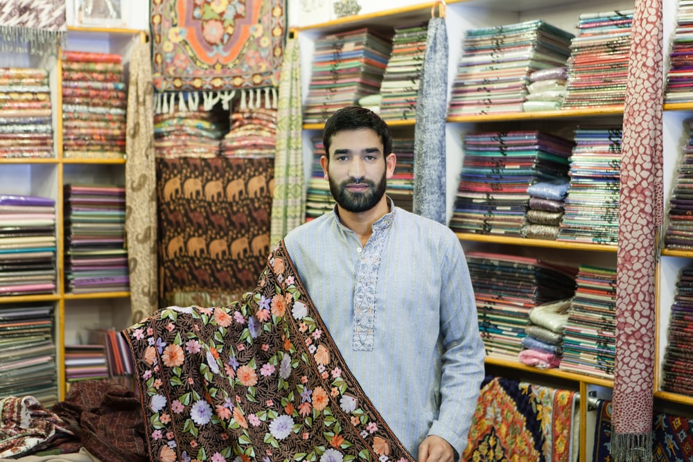 A shop selling authentic Pashmina products