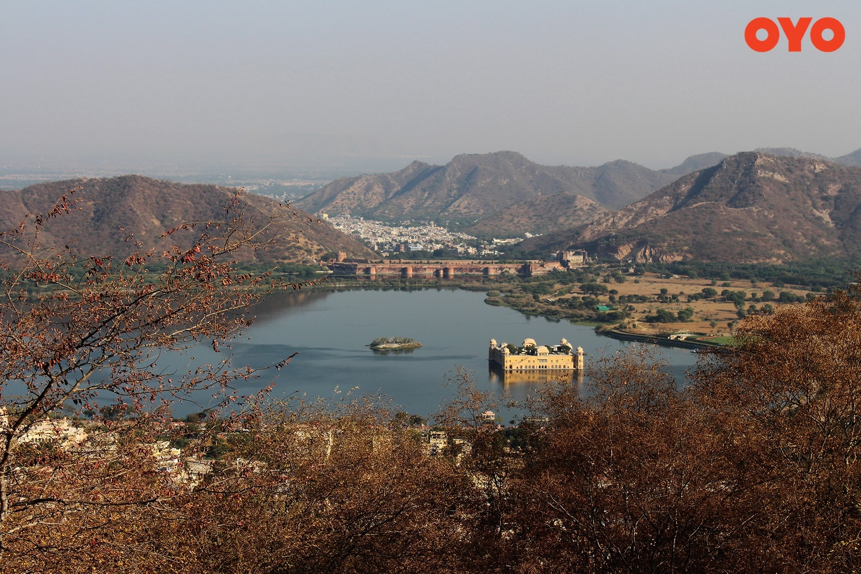 A view of Jal Mahal enroute Nahargarh Fort