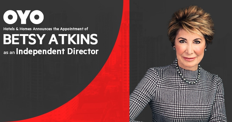 OYO Hotels & Homes Announces the appointment of Betsy Atkins as an Independent Director