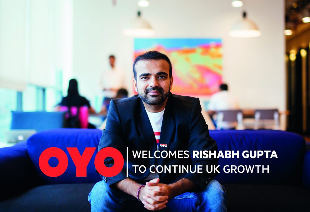 OYO WELCOMES RISHABH GUPTA TO CONTINUE UK GROWTH